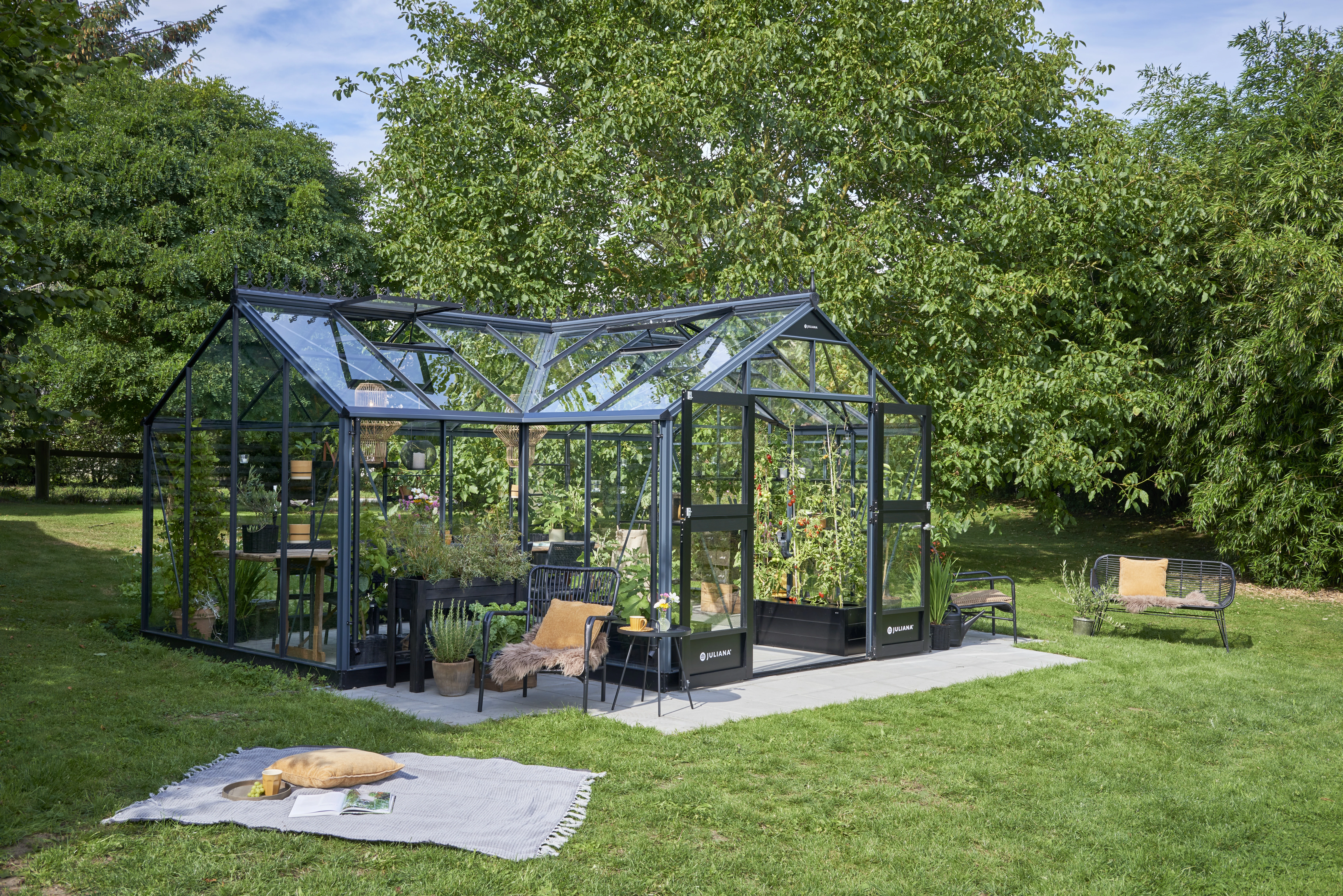 Royal Well Tuinkas Orangeri 21,5 583 x 439 cm Antraciet - Afbeelding 7